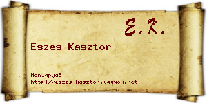 Eszes Kasztor névjegykártya